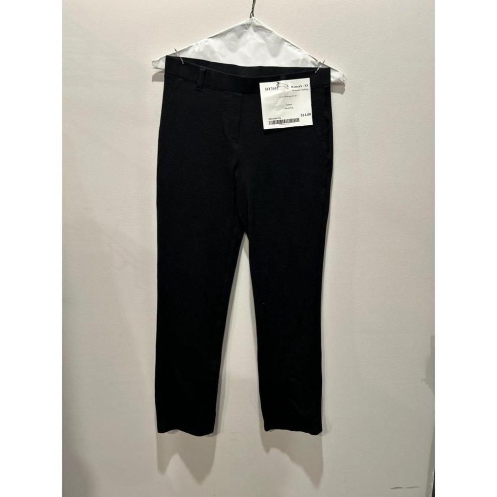 QUINCE Black Pants XS Stretchy short crop